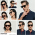 ANDWOOD Square Polarized Sunglasses For Men Women UV Protection Oversized Flat Top Big Shades Fashion Driving Sun glasses...