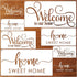 6 Pieces Welcome Stencils for Painting on Wood, Family Doormat Stencils Welcome Sign Templates for Painting Fabric Wall Wood Sign (Welcome-2)...