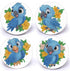 4 Pcs Diamond Art Painting Creative Coasters DIY Animal Bluebird Diamond Art Coasters Diamond Painting Kits Diamond Non Slip Coaster for Beginners...