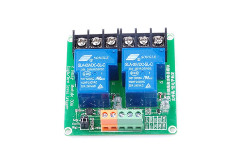 2-Channel 5V Relay Module High Low Level Triggering Optocoupler Isolation Load 30A DC 30V AC 250V for PLC Automation Control, Industrial System Co...