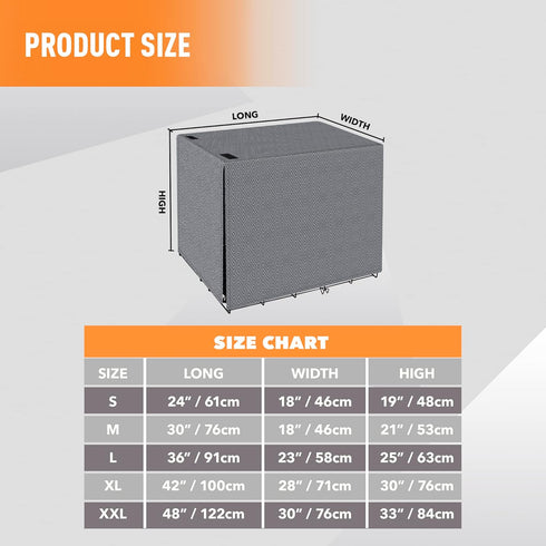 Dog Crate Cover for Wire Cages 30 Inch Indoor Breathable Polyester Pet Kennel Cover Machine Wash & Dry (Cover Only)...