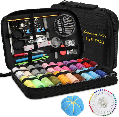 Marcoon Sewing KIT, DIY Sewing Supplies with Sewing Accessories, Portable Mini Sewing Kit for Beginner, Traveller and Emergency Clothing Fixes, wi...