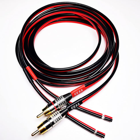 CESS-064-6f Speaker Cables to RCA Plugs Adapter, 2-Channel (6 FEET)...