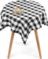 Buffalo Plaid Tablecloth 35 ? 35" - Black and White Checkered Tablecloth Style, Machine Washable Polyester, Waterproof, Easy to Care, Durable Smal...