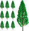 10Pcs Model Pine Cedar Trees 1:25 Green Architecture Tree for O G Scale Railway DIY Scenery Landscape Layout Natural Green 16cm/6.3inch...