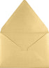 LUXPaper 4Bar A1 Contour Flap Invitation Envelopes | 3 5/8" x 5 1/8" | Blonde Metallic | 81lb. Text | 50 Qty...