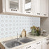Blue & White 10pcs Acrylic Tile Stickers, 6x6in Peel and Stick Backsplash Tile, Bathroom & Kitchen Wall Decals, Easy to Apply Just Peel & Stick fo...