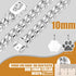 Dog Chain Collars Stainless Steel Dog Collar 10mm Cuban Link Dog Collar Metal Dog Chain with Snap Buckle Dog tag for Puppy Small Medium Large Dogs...