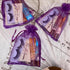 100pcs Organza Drawstring Gifts Bags for Jewelry Women,Coin, 5x7 Inches Sheer Fabric Mesh Purple Plain Pull String Sack for Baby Shower,Christmas,...
