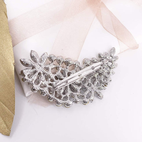 LAXPICOL Vintage Austrian Crystal Flower Leaf Bouquet Clusters Large Big Brooch Pin For Women Gold Tone...