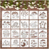 20 Pieces Mushrooms Stencils Template, Reusable Boho Mushroom Moon Flowers Stencils for Painting on Wood, Canvas, Tile, Scrapbook, Fabric, Pillows...