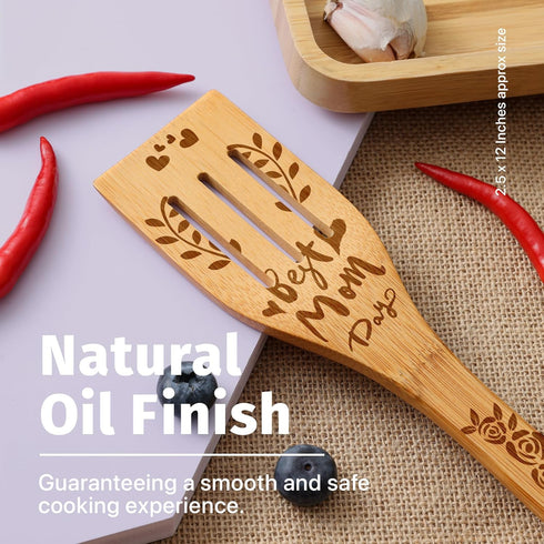 Premium Mother’s Day Bamboo wooden spoons for cooking - ideal wooden cooking utensils set Gifts For mom From Daughter - Wood Spoons for Cooking - ...