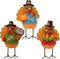 FORUP Thanksgiving Turkey Tabletop Centerpiece Decor, Set of 3 Resin Turkey Friends Decoration for Autumn Fall Thanksgiving Harvest Home Decoratio...