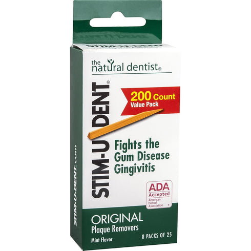 Stim-U-Dent Original, The Un-Plastic Plaque Removers, Mint-Flavored, 200 Count Box (Pack of 6)...
