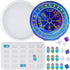 NiArt Rune Divination DIY Kit with Polyhedral Dice, Symbol Cards, Astrology Compass Epoxy Resin Molds for Handcrafting Glossy Art Agate Home Decor...