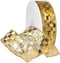 Morex Ribbon Wired Nylon Checkerboard Foil Ribbon, 1-1/2" x 50 yd, White/Gold...