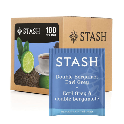 Stash Tea Double Bergamot Earl Grey Black Tea, Box of 100 Tea Bags...