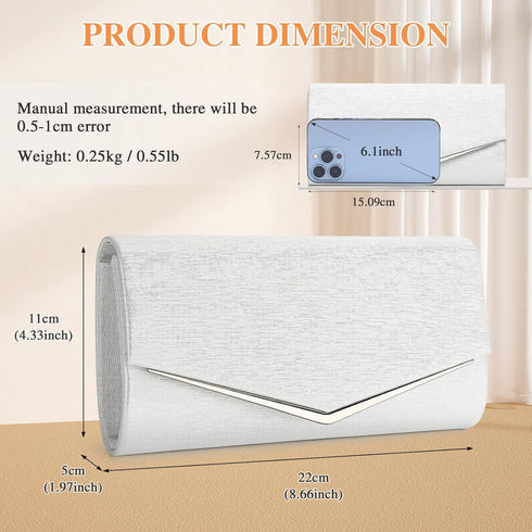 Women’s Evening Clutch Bag Elegant Cocktail Bridal Handbag Wedding Party Purse...