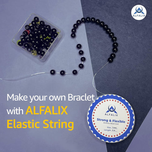 Pack of 4 Bracelet String Clear Elastic for Bracelet Making Strong & Stretchy Elastic String, Durable & Transparent Elastic Thread, Bracelet Elast...