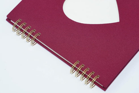 DIY Linen Scrapbook Photo Album - Handmade Double Coil Design - 15 Blank White Inner Sheets - 6.3 x 6.3 inches - Ideal for DIY Sketching, Painting...