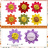 8PCS Dogs Collar Flowers Large Bows Charms Attachment Acessories Sliders Sunflower Pink Yellow Purple Orange Red for Large Medium Puppy Doggy Pet ...