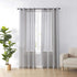 Odor Neutralizing Sheer Voile Grommet Window Curtain for Bedroom or Living Room (1 Panel), 59 in x 120 in, Light Grey...