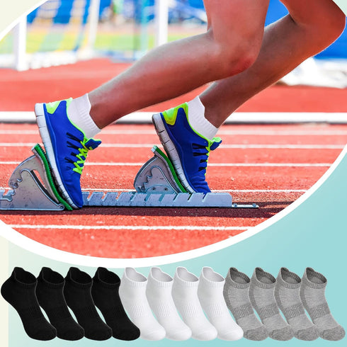 12 Pairs Men's Low Cut Athletic Socks Casual Running Socks Breathable Men Work Socks for Sport Hiking Running (Stylish Style)...