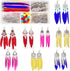 SUNNYCLUE 1 Box DIY 8 Pairs Bohemia Colorful Long Feathers Dangle Hook Earring Making Kit Jewelry Findings Making Crafts for Women, Antique Silver...