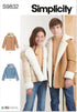 Simplicity Girls' and Boys' Hooded Jacket Sewing Pattern Kit, Design Code S9832, Sizes 7-8-10-12-14, Multicolor...