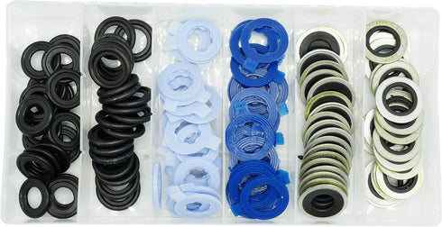 120PCS 6 Sizes Oil Drain Plug Gaskets Assortment Kits, Fit M12 M14 For FORD, replace 097-119, 097-139, 097-116, 097-118, 097-021, 097-025...