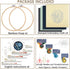Picoey Modern Flower Heart Embroidery Kit for Beginners with Pattern and Instructions,4 Pack Cross Stitch Kits,2 Wooden Embroidery Hoops,Threads a...