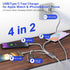 Travel 4-in-2 Watch & Phone Charger, iWatch Charger Fast Charging Cable Compatible with Apple Watch, iPhone, Galaxy, Pixel, Android, Watch, Pods &...