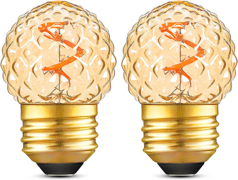 G40 Replacement Bulbs Night Light Bulbs Small Edison Light Bulb Base Sizes Chart Mini Globe Low Watt Light Bulbs 1W(10W Equivalent)?AC120V Warm Wh...