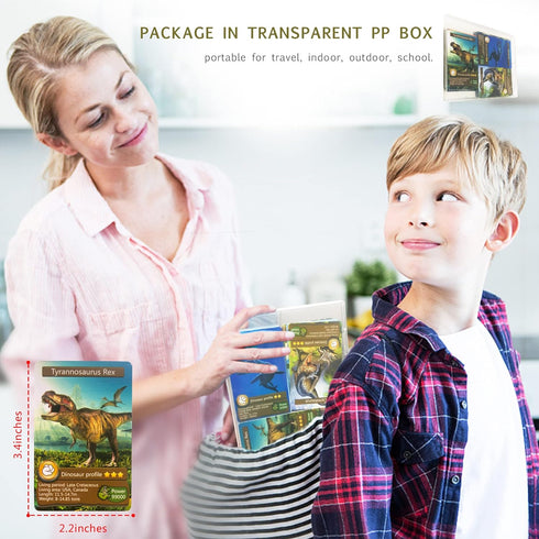 55PCS Dinosaur Learning Recognition Flash Cards,Dinosaur Fan Collectible Cards, Flash Card, Educational Learning Toys for Kids, Gift for Boys and ...