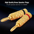 WGGE WG-3333 24k Gold Plated Speaker Banana Plugs-Closed Screw Type (12 Pairs (24 Plugs))...