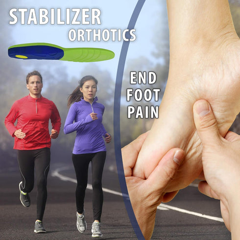 FootMatters Stabilizer Orthotic Insoles - Arch Support, Metatarsal and Heel Cradle - Large - FSA/HSA Eligible...