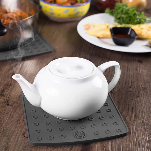 Premium Silicone Pot Holder for Pots/Pans | Multipurpose Trivets | Hot Pad, Spoon Rest, Coaster and More | 2 Pads | Featuring Heat Resistant Core ...