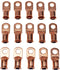 A-Team Performance 1/0 AWG American Wire Gauge Battery Cable 3/8" Tubular Lug Ring Eye Terminals Automotive Car Connector Accessories, Copper, 15 ...