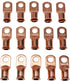 A-Team Performance 1/0 AWG American Wire Gauge Battery Cable 3/8" Tubular Lug Ring Eye Terminals Automotive Car Connector Accessories, Copper, 15 ...
