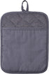 100% Cotton with Silicone Kitchen Everyday Basic Pot Holder Heat Resistant Coaster Potholder Oven Mitts with Pocket for Cooking and Baking Set of ...