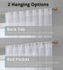 HLC.ME Lauren Semi Sheer Light Filtering Transparent Pocket Top & Back Tab Lightweight Short Window Curtains Drapery Panels Bedroom & Living Room,...
