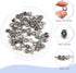 TOAOB 30pcs Assorted Antique Silver Rhinestone European Lampwork Charms Beads Large Hole Spacer Beads Charms Supplies for Bracelet Necklace Jewelr...