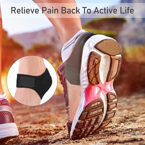 4 Pieces Heel Cushions Protectors Plantar Fasciitis Heel Pads Heel Cushion Inserts Heel Cups Adjustable Breathable Heel Support for Cracked, Dry, ...