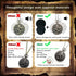 Mini Dice Necklace Tiny DND Dice with Pocket Watch Shell Silver Octopus Metal Case D&D Dice Set Portable 7PCS Keychain Dice Antique Iron Cthulhu D...