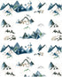 NoJo Super Soft Blue, Green, Tan & White Mountain Watercolor Fitted Mini Crib Sheet, Blue, Green, Tan, White...