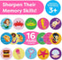 Girls Matching Memory Game for Kids - 32pc Mermaid Games Concentration Memory Card Matching Games for Children Preschool Toddler Memory Games for ...