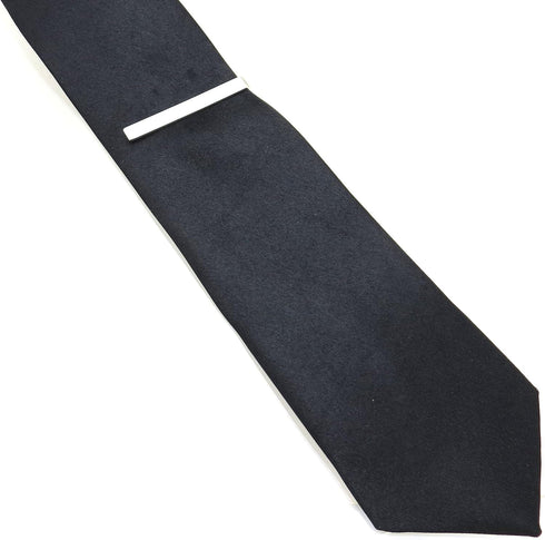 Mens Skinny Tie Clip Bar Metallic Finish - Firm Hold Sleek Design and Perfect For Slim Ties...