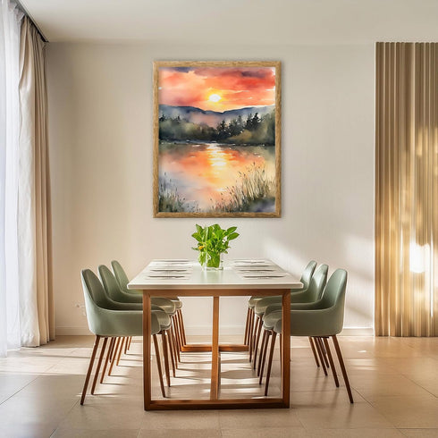 Posterizer 1 pcs- sea and beach themed oil painting style print 18-Landscape & Nature Art-Floral Botanical Art- Decor for Home & Office- unframed ...