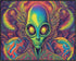 Posterizer 1 pcs- psychedelic funky hippie colorful sci fi alien 4-Fantasy & Fiction Art-Retro Art- Living Room Bedroom Decor- unframed wall art...