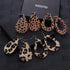 AIDSOTOU 24 Pairs Teardrop Faux Leather Earrings Set for Teens Girls Women Black and Red Animal Floral Print Leopard Print Lightweight Leather Dan...